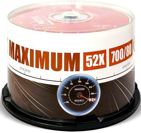Диск CD-R Mirex 700Mb 52x Maximum Cake Box (50шт) (201281)