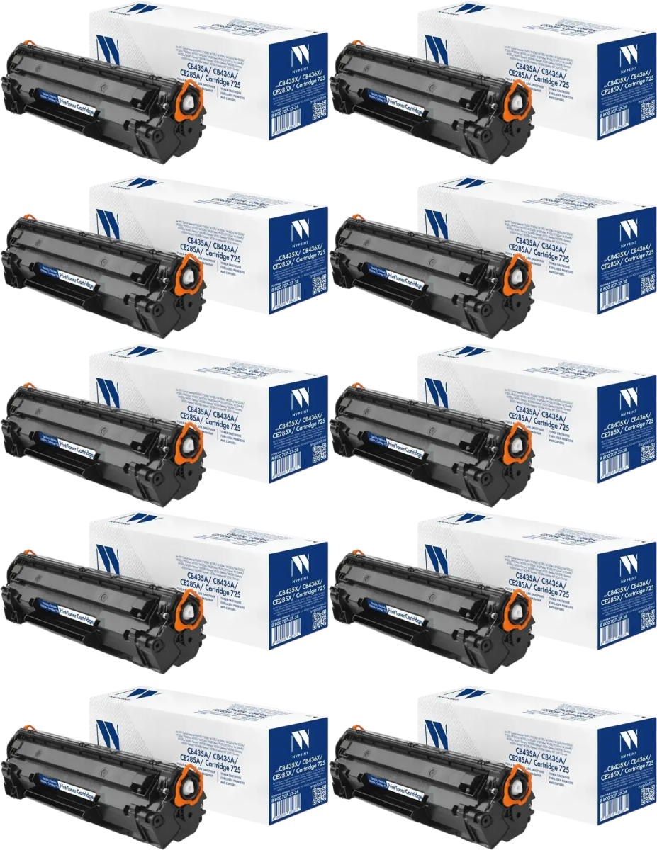 NV Print CB435A/CB436A/CE285A/CE278A/725-SET10 Black