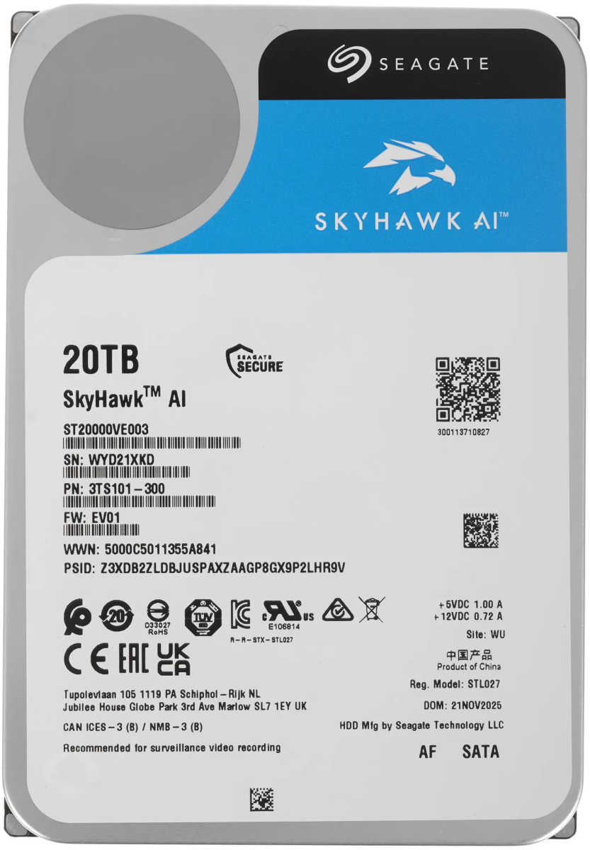 20Tb SATA-III Seagate SkyHawk AI (ST20000VE003)
