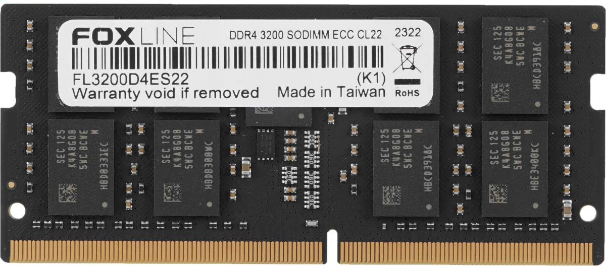 32GB DDR4 3200MHz Foxline ECC SO-DIMM (FL3200D4ES22-32G)