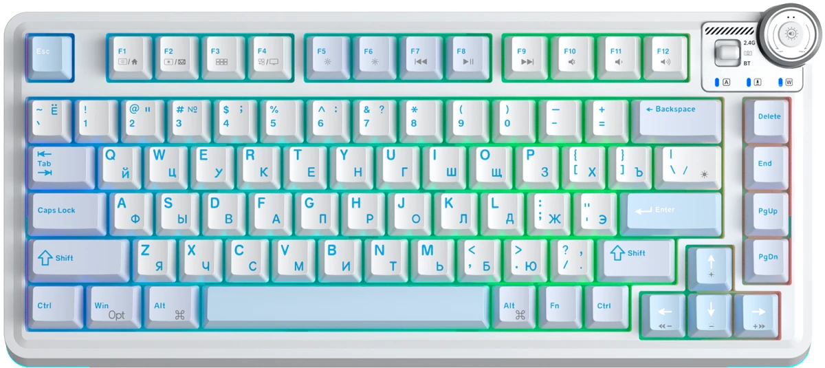 AULA AU75 Light Blue/White