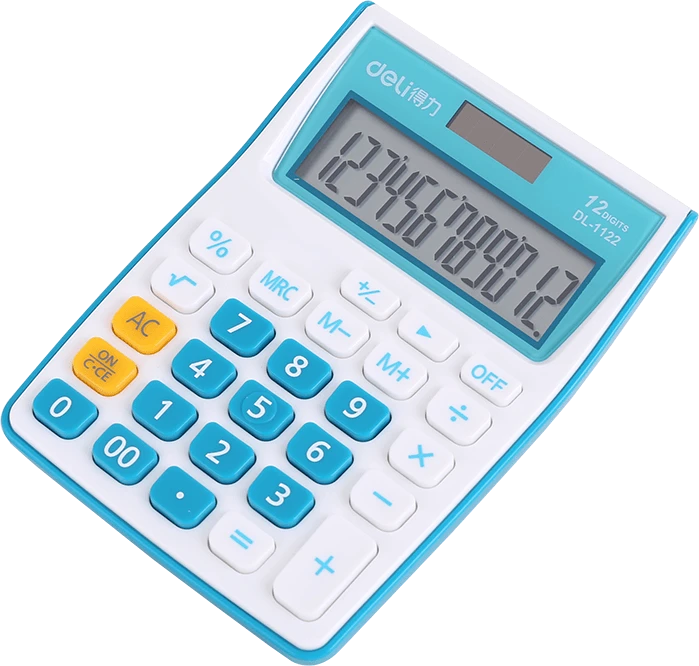 Калькулятор Deli E1122 Blue