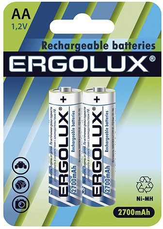 Ergolux (AA, 2700mAh, 2 шт)