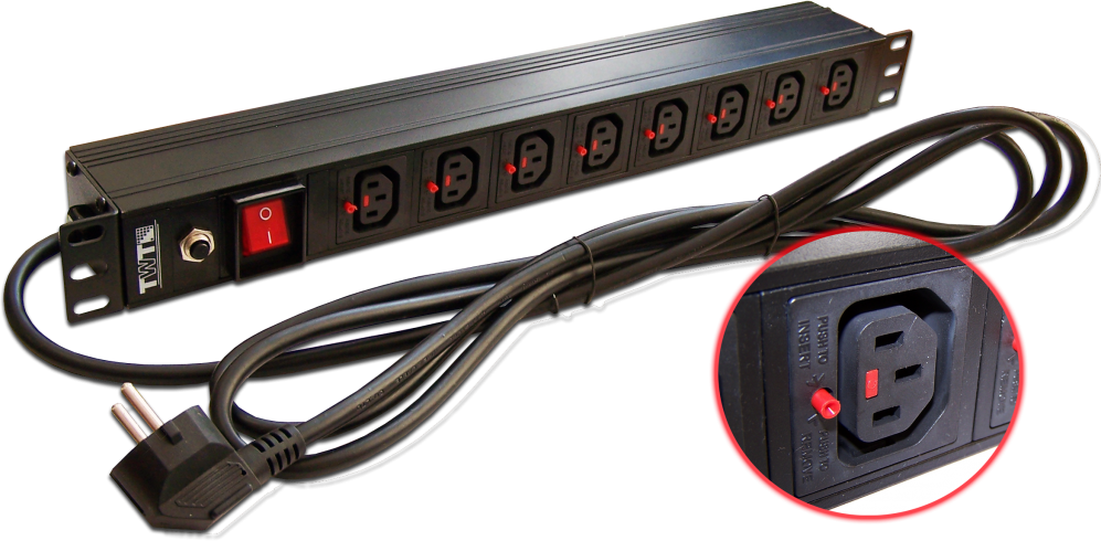 Блок розеток TWT TWT-PDU-10A8C3L-3.0