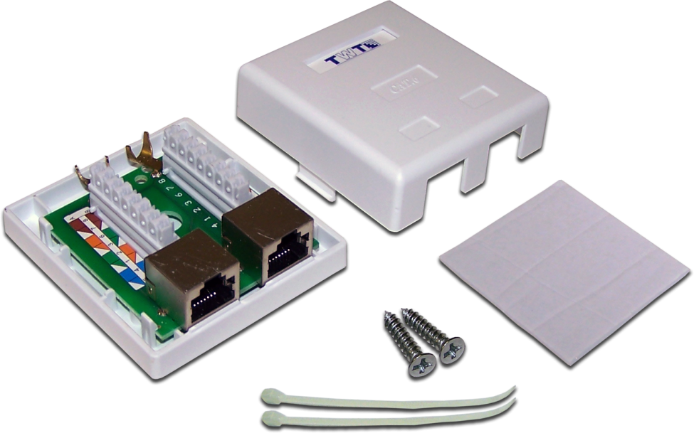 Розетка RJ-45 TWT TWT-SM2-4545/S6-WH