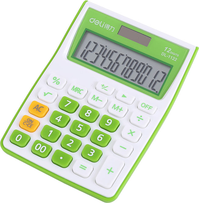 Калькулятор Deli E1122 Green