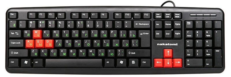 Клавиатура Nakatomi KN-02U Black/Red