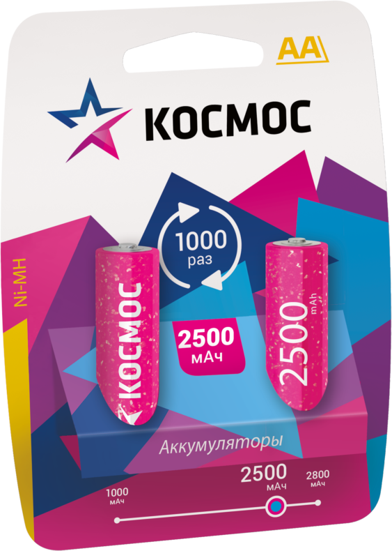 КОСМОС R6 (AA, 2500 mAh, 2 шт.)